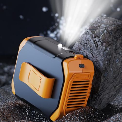 Ventilador de cintura portátil con linterna ideal para hacer senderismo y picnics 4