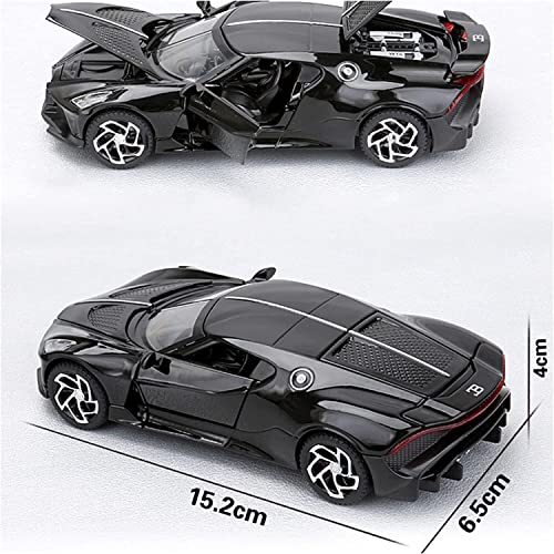 Image of Alloy Car Model Diecasts Metal Toy with Sound /Light /Pull-Back Off-Road Vehicles Car Model Collection Kids Toys Gift Multicolor Pack of 1 (1:32 Bugatti LA Voiture Noire)