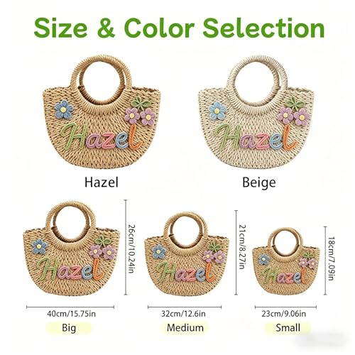 Bolso playa tejido para mujer personalizado miniatura 5