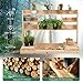 HAPPYGRILL Potting Bench Table, 60.5” Wood Garden Work Bench Workstation with Storage, Flip-Up Tabletop, Shelves & Hanging Hooks, Outdoor Garden Table for Patio, Lawn & Porch