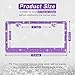 Amiss Bling License Plate Frame for Women, 1Pack Rhinestone Handcrafted Crystal Premium Stainless Steel, Stainless Steel Car Decorative Accessories with Diamond Sparkle Glitter Caps (Purple)