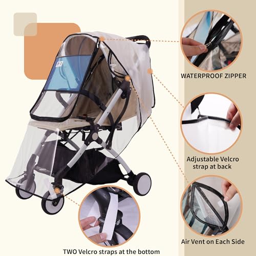 image for Bemece Stroller Rain Cover, Universal Stroller Accessory, Baby Travel 