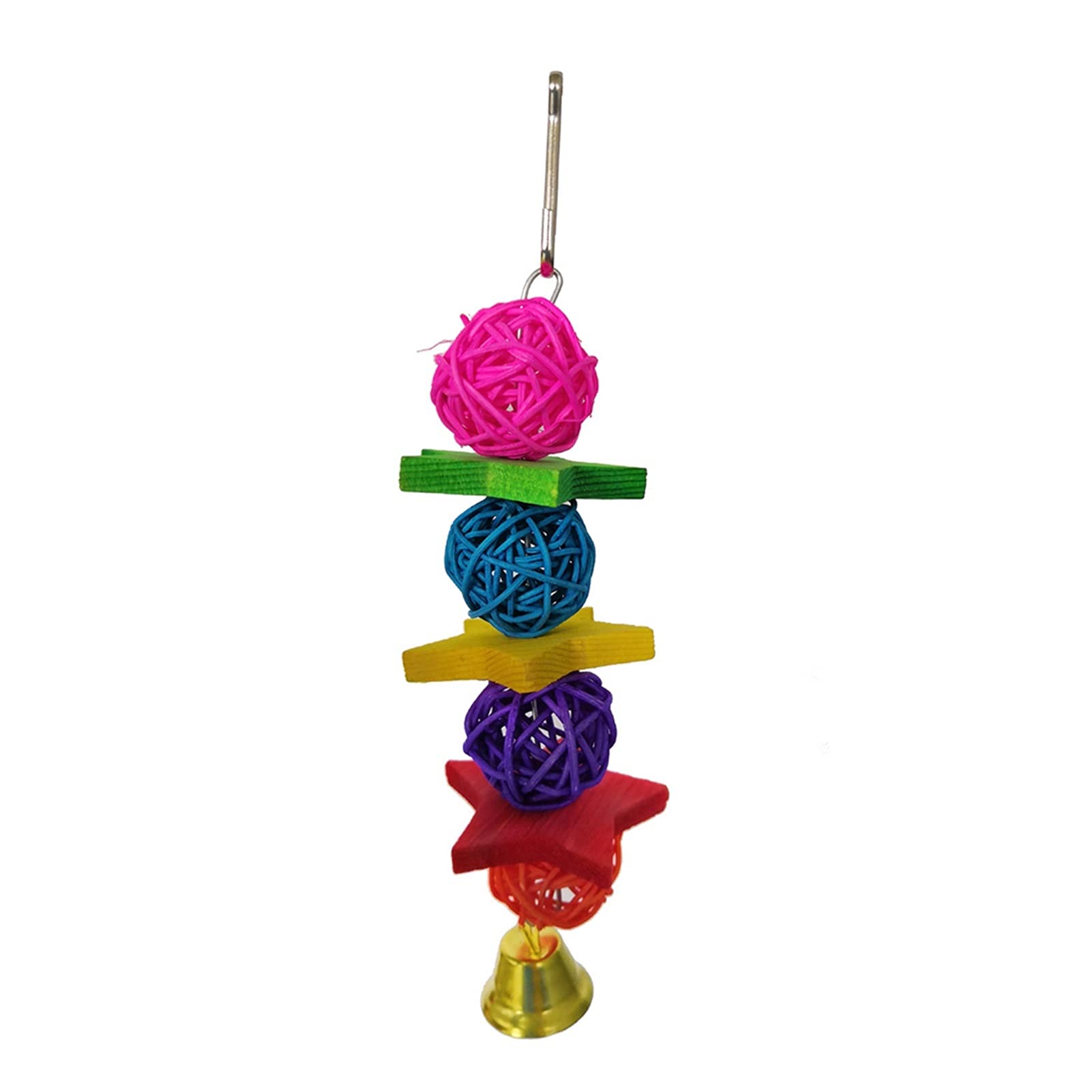 Vogelspielzeug 7 Teile/Satz Haustier Papagei hängen Spielzeug kauen Biss Rattan bälle Gras Swing Glocke Vogel sittich käfig zubehör pet liefert