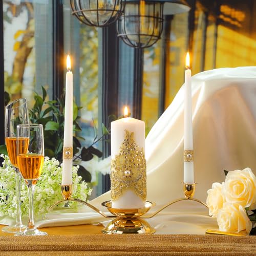 Bougie pilier décorative de mariage pour table de réception - 7