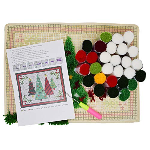 Image of Ylkgogo Latch Hook Kits for Adults /Beginners Crocheting Rug Pre-Printed Canvas Tree Pattern Embroidery Tapestry Needlework Home Decor 20.5 inch X 15 inch
