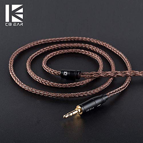 KBEAR Afneembare Upgrade Zuurstofvrije koperen Oortelefoon Kabel, 16 Core Vervanging IEM Cord Kabel met TRS Standaard… - Afbeelding 6