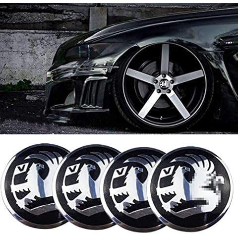 LOPLP Car Wheel Center Cover Sticker Hub Caps Hubcaps Badge Emblem Covers Stickers for Vauxhall Junior Dx Viva Corsa E Astra Insignia Meriva Cascada Mokka Vxr8,56mm,4Pcs Cover