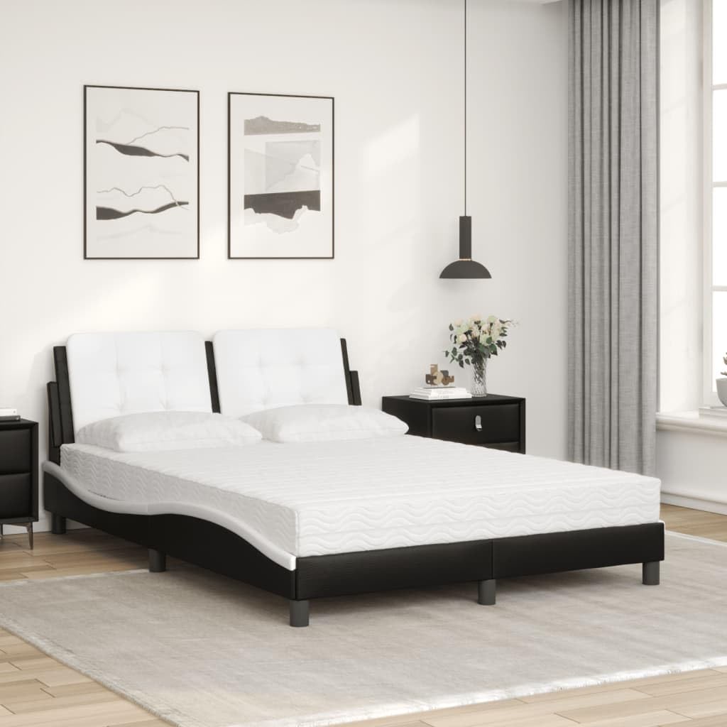 Similpelle resistente alle macchie letto matrimoniale Zadar 140x190 cm Nero