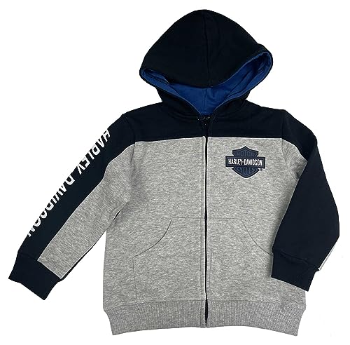 Harley-Davidson Little Boys' Bar & Shield Fleece Zip-Up Toddler Hoodie