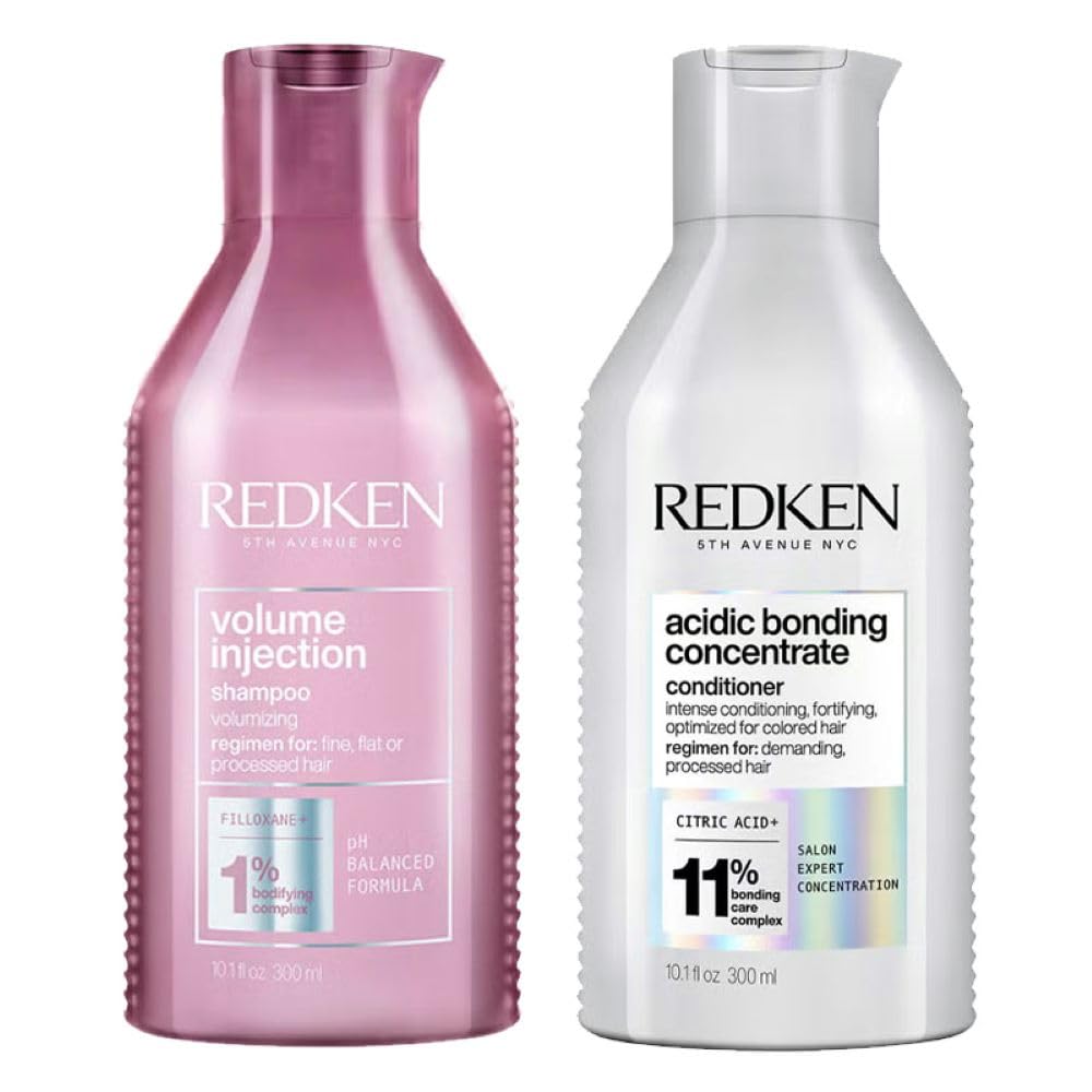 Redken Volume Injection Shampoo 300ml & Acidic Bonding Concentrate Conditioner 300ml