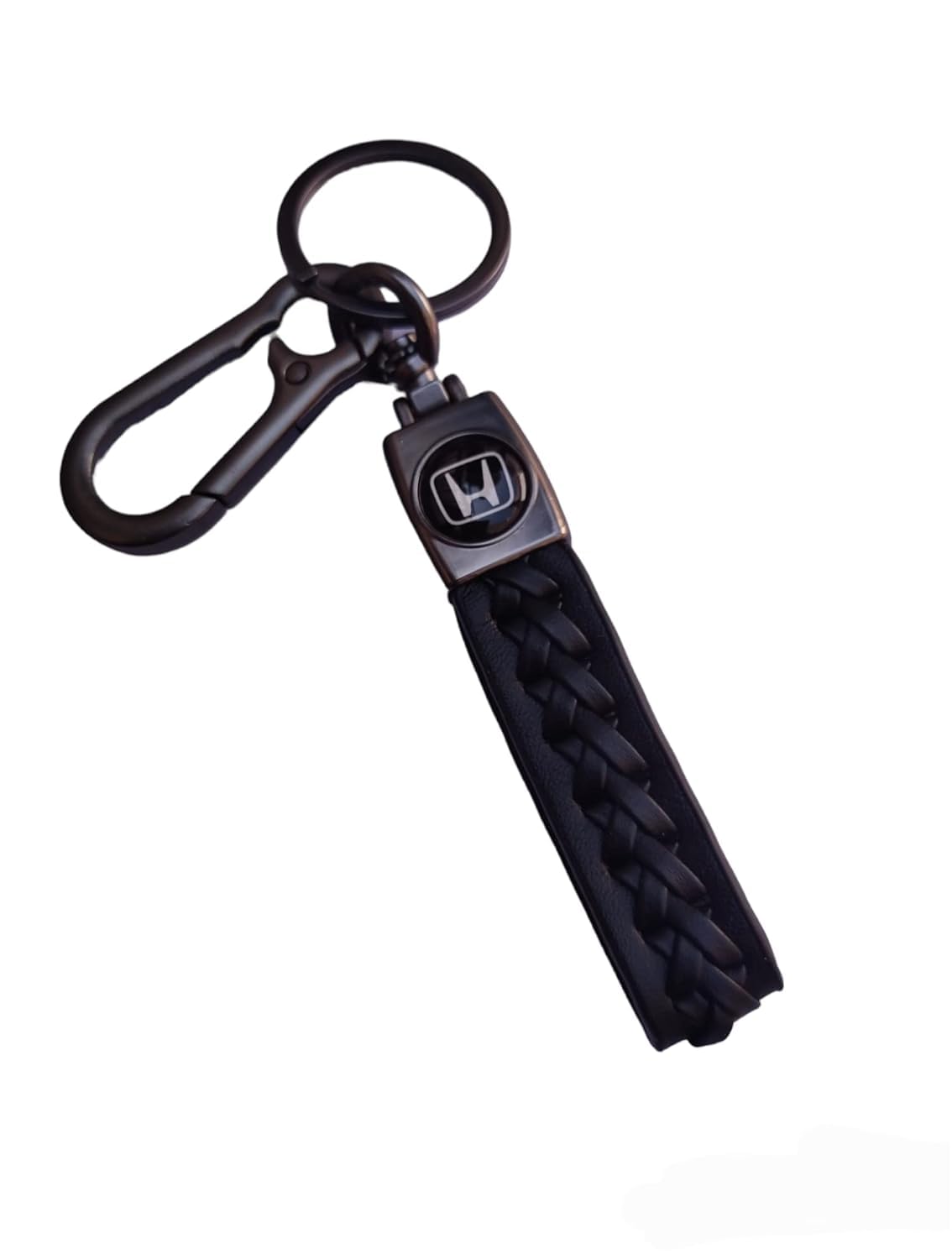 Close2deal Branded Leather Key Chain Stylist Strong Stainless Steel For Car/Bike