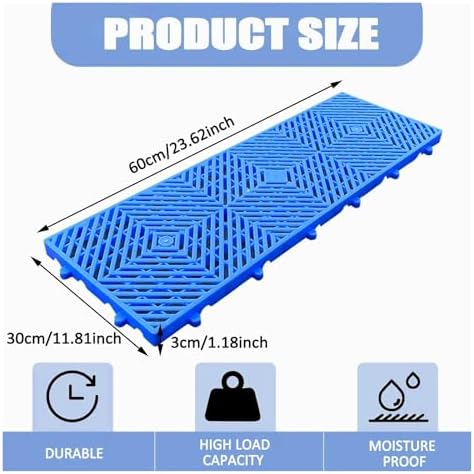 Plastic Pallets for Basement Storage, Easy to Stack Lightweight Floor Pallets Display Indoor & Outdoor Storage Grid Pad for Flooring Room Supermarket Warehouse
