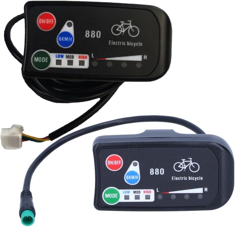 Electric Bicycle Display SM/Waterproof Connector KT-LED880 Electric Bike 36V 48V LED Display Screen for KT Controller