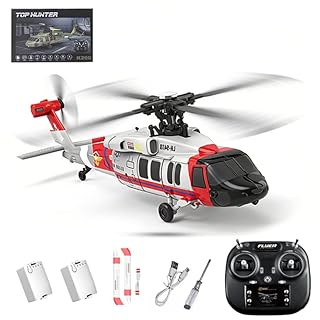 Meiurlex Black Hawk K200 UH-60 RC elicottero a 6 assi, giroscopio a 6 canali, elicottero radiocomandato dalla schiena, volo aereo RTF per adulti