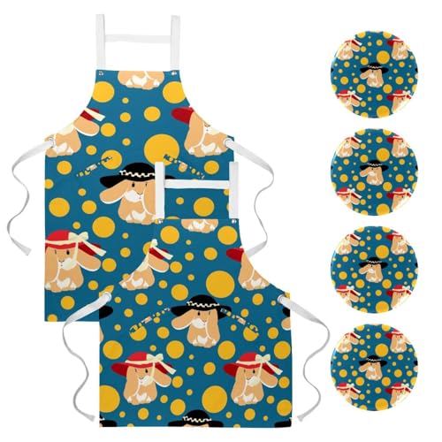 Tablier de serveuse avec 4 broches lot de 2 pour restaurant et bistrot