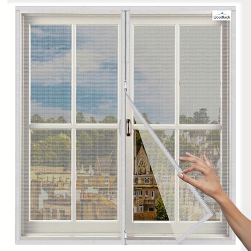 Image of Woodluck Zipper Mosquito Net for Window | Size 160x280 CM | Color-Ivory