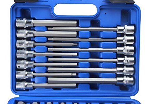 US PRO 30 szt. nasadek sześciokątnych z napędem 1/2" H5 - H19 55 mm 100 mm 140 mm 200 mm CRV 3229