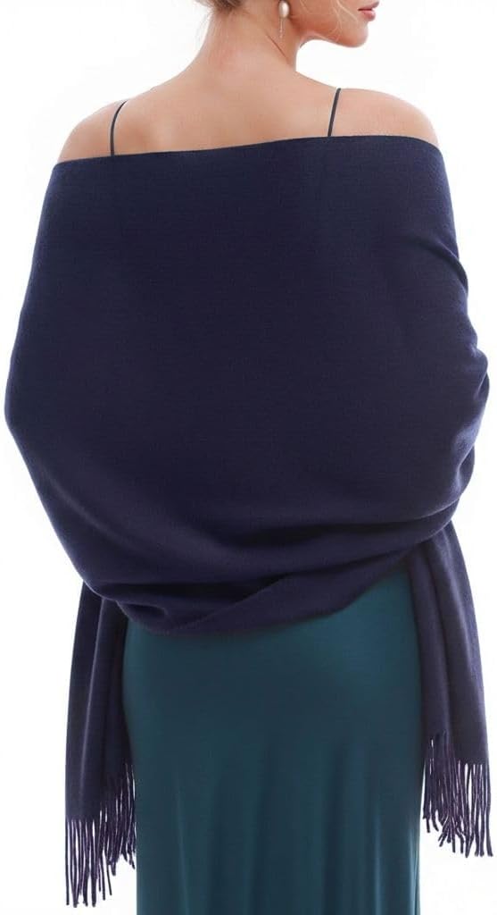 Bufanda para mujer otoño invierno cálida grande pashmina miniatura 1