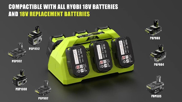 Amazon.com: PCG006/P135 Rapid 6-Port Replacement for Ryobi 18V