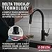 Delta Faucet Trinsic VoiceIQ Touchless Kitchen Faucets with Pull Down Sprayer, Smart Faucet, Alexa and Google Assistant Voice Activated, Kitchen Sink Faucet, Matte Black 9159TV-BL-DST