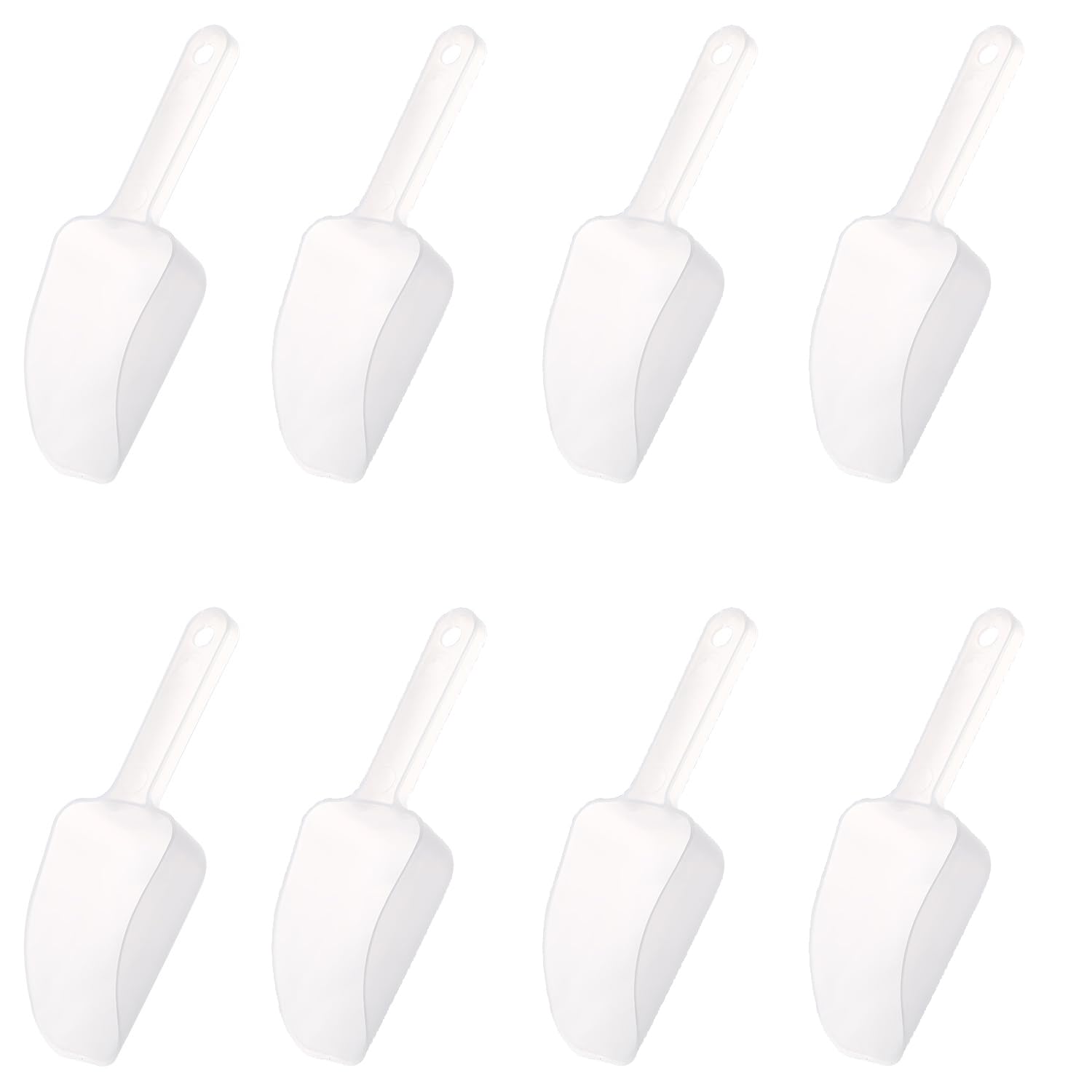 Lilalemon 8Pcs Ice Scoops Sweet Scoops, Candy Sugar Tongs and Mini Basic Measuring Shovel Spoon,Serving Ice Tongs Set, Scoop Gadgets for Sweet and Party