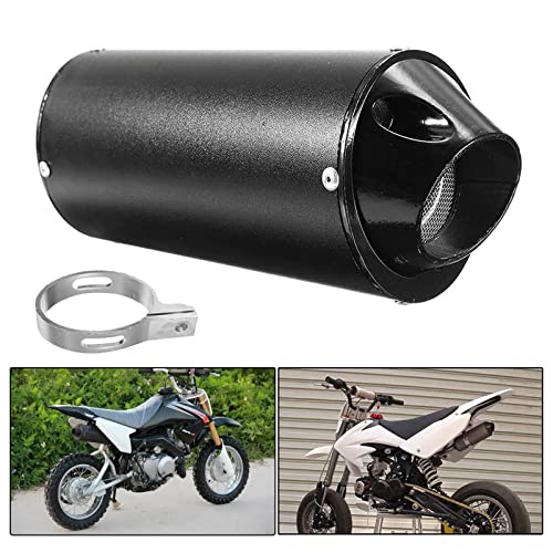Motorrad Auspuff Schalldämpfer, Btstil 28mm Universal Motorrad Edelstahl Schalldämpfer Hinten Auspuffrohr mit Klemmdichtung für 50cc 110cc 125cc ATV Dirt Pit Quad Bike Motocross