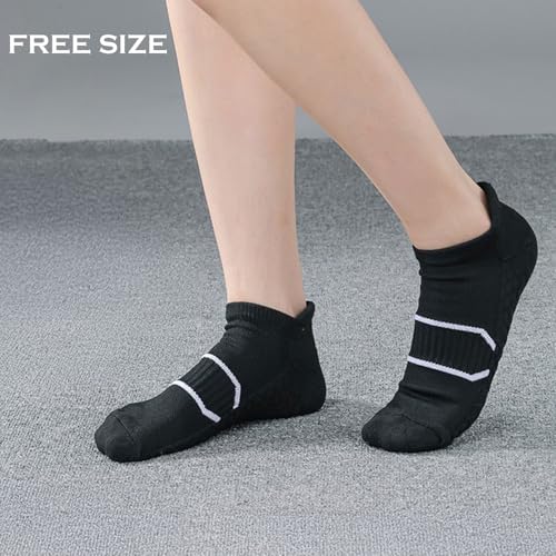 Image of MOMISY Men's Premium Cotton Cushion Ankle length Socks, (Multicolor) Pack of 5 (Free Size)