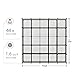 KOUSI DIY Wire Cube Storage, Modular Metal Shelf, Cubby Shelving, Stackable Grid Organizer, 25 Cube, Black