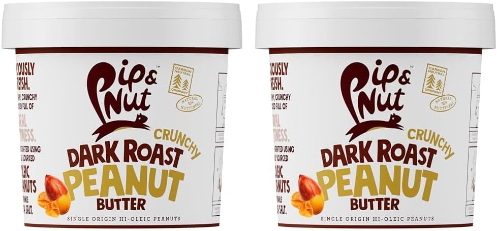 Pip & Nut - Ultimate Extra Crunchy Dark Roast Peanut Butter (1kg) | Natural Nut Butter, No Palm Oil, No Added Sugar, Hi-Oleic Peanuts, High in Unsaturated Fats, Gluten Free, Vegan, Dairy Free