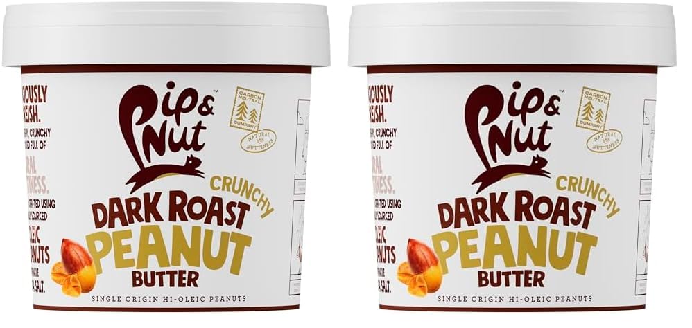Pip & Nut - Ultimate Extra Crunchy Dark Roast Peanut Butter (1kg) | Natural Nut Butter, No Palm Oil, No Added Sugar, Hi-Oleic Peanuts, High in Unsaturated Fats, Gluten Free, Vegan, Dairy Free