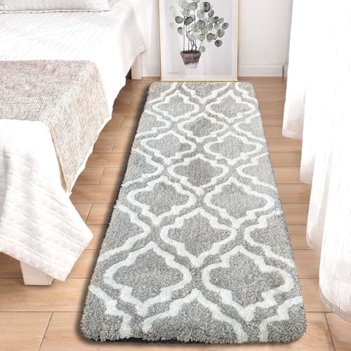Image of 2x3 feet Soft Runner Rug for Living Room and Bedroom, Modern Indoor Floor Carpet with Non-Slip Backing, Comfortable Decorative Home Decor Rug, Easy Clean & Durable- (Grey M III, Rectangular)