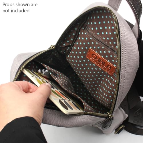 Image of CHALA Canvas Sling Bag Women RFID Protected Canvas Crossbody Backpack with Adjustable Strap