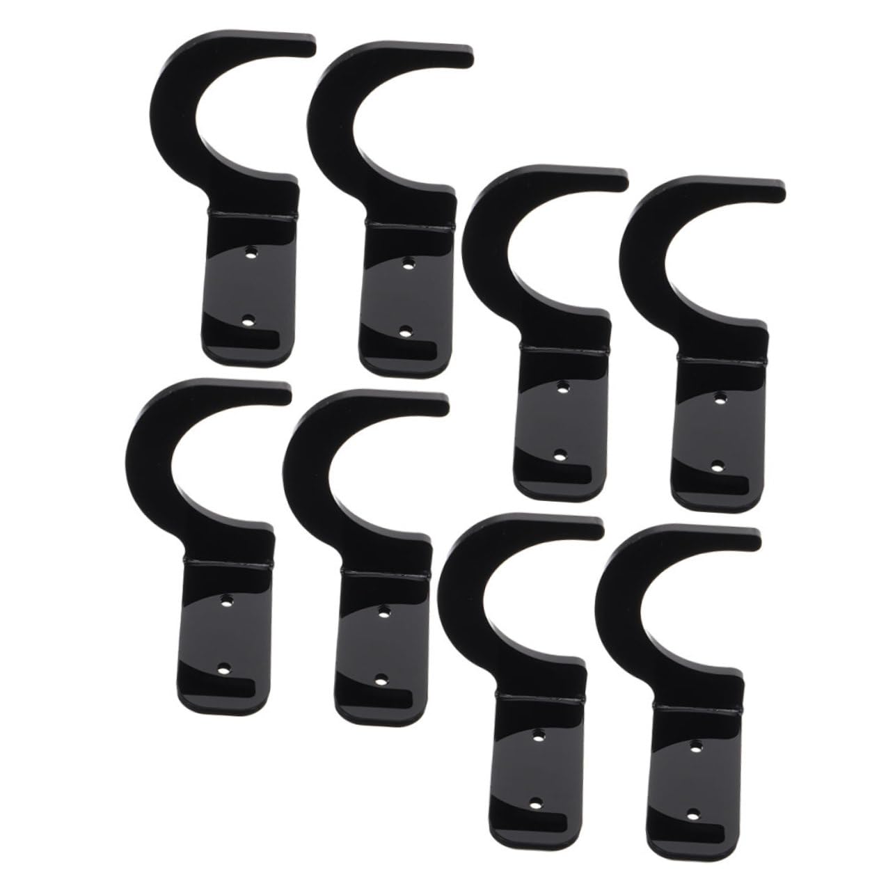 BESPORTBLE 4Pairs Acrylic Baseball Bat Display Holder Wall Mounted Bat Rack for Horizontal Storage Durable and Sturdy Design for Baseball Softball and Hockey Sticks Finish