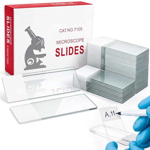 Image of Tellegloww 1500 Pcs Frosted Microscope Slides Pre-Cleaned Glass Slide 3 inchx1 inch