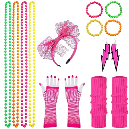 Costume Lollipop Completo Per Donna: Cerchietto, Orecchini, Collana, Guanti, Tatuaggi E Collant – Perfetto Per Halloween E Carnevale