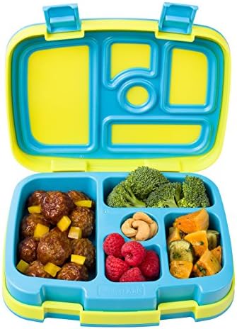 Bentgo® Kids Brights Leak-Proof, 5-Compartment Bento-Style Kids Lunch Box - Ideal Portion Sizes for Ages 3 to 7, BPA-Free, Dishwasher Safe, Food-Safe Materials, 2-Year Warranty (Citrus Yellow)
