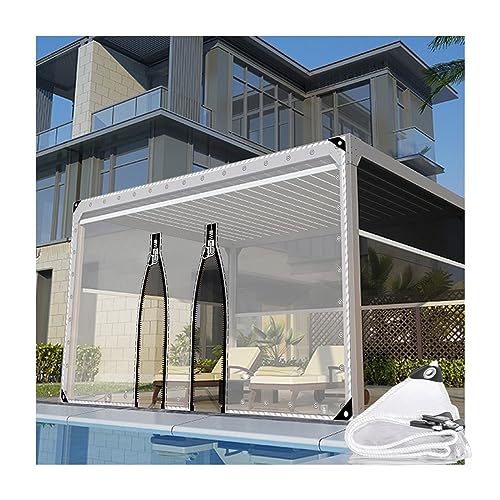 Bâche transparente avec fermeture éclair pour abriter le patio en hiver