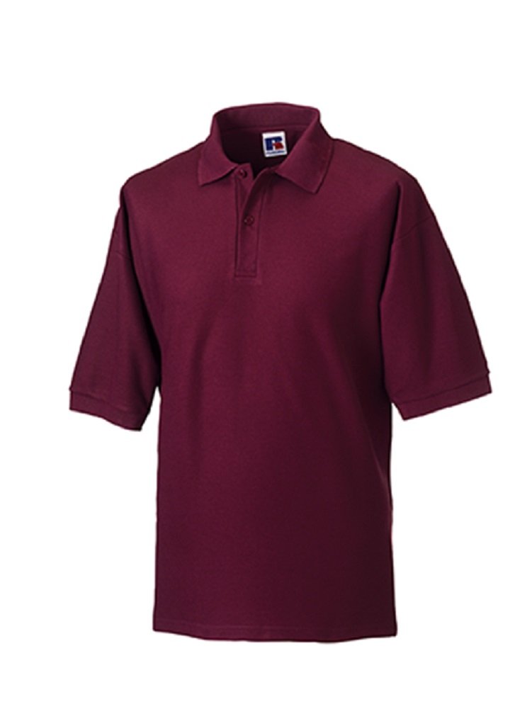 Jerzees Men's Red Russell Poly/Cotton Pique Polo Shirt Burgundy Xxl