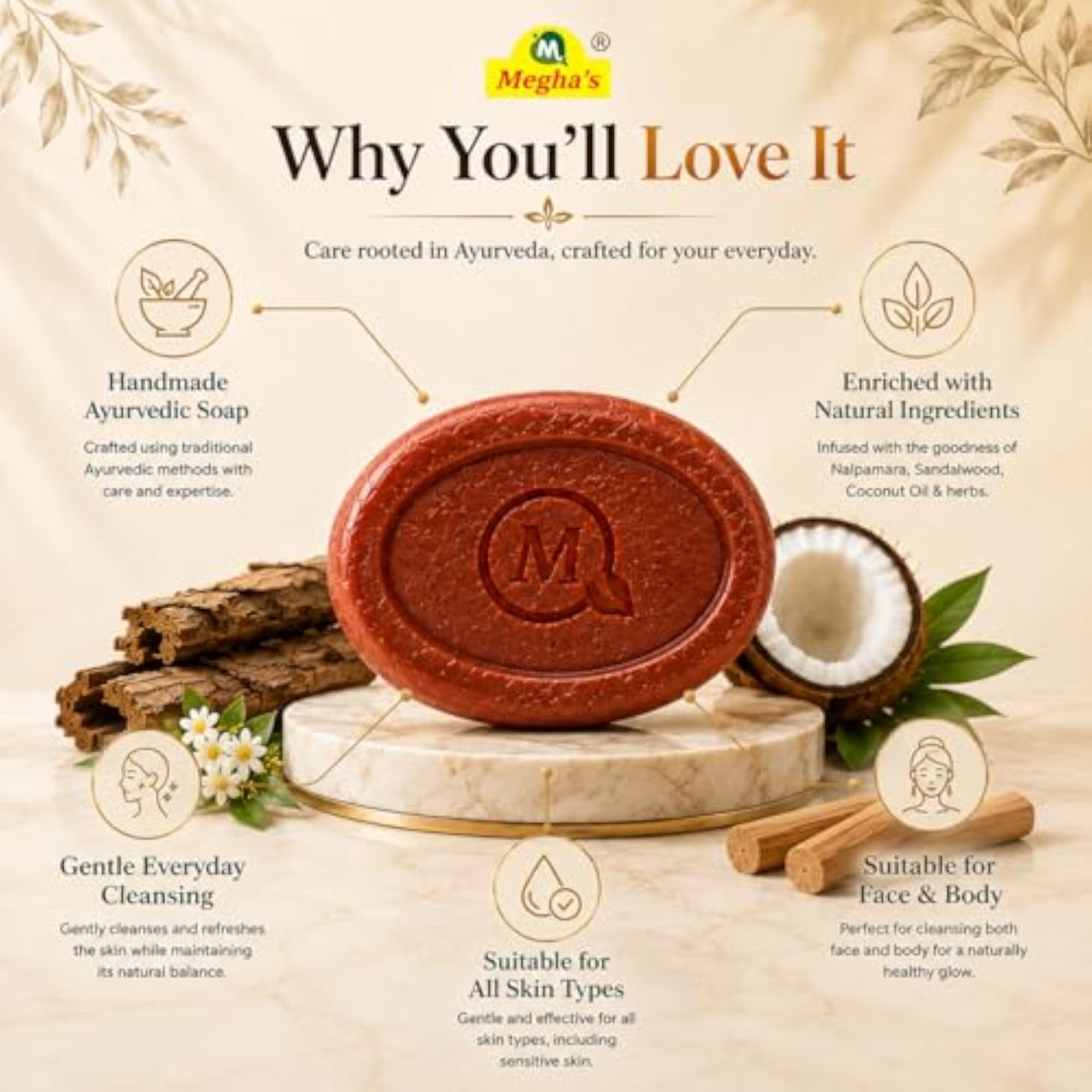 Vennila Nalpamara Kashaya Ayurvedic Handmade Bath Soap