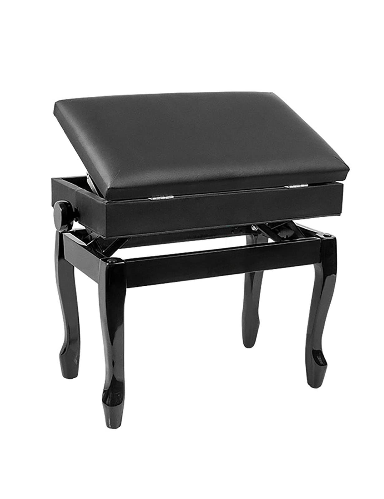 Höhenverstellbarer Klavierhocker mit großem Sitz für Kinder und Erwachsene, Deluxe-Solo-Künstler-Keyboard-Bank in schwarzer Farbe, geeignet für Schminktisch oder Klavierübungen