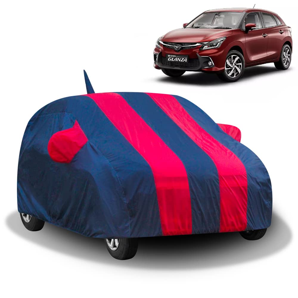 FABTEC Red and Blue Car Body Cover for Toyota Glanza (2022) with Mirror and Antenna Pocket, Triple Stitched, Full Bottom Elastic Car Cover (B09YNSGH6S) Amazon Price History, Amazon Price Tracker