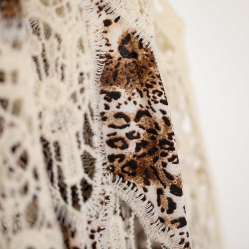 Image of JASTIE Women Open Stitch Cardigan Boho Sleeveless Hippie Summer Hollow Out Solid Crochet Vest