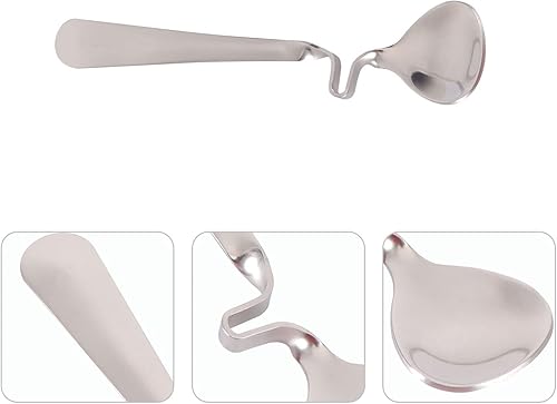 Miniatura 9 de BESTonZON Cucharas de miel multifuncionales para mezclar café con leche, cucharadita de acero inoxidable con mango curvo, 2 unidades