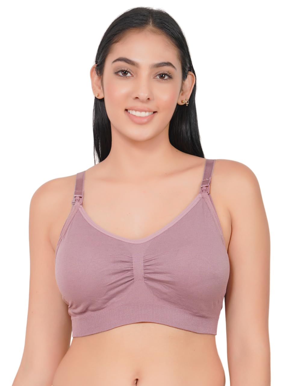 omlavida Nursing Bra for Breastfeeding Maternity Bras Push Up Silk Seamless Pregnancy Bralette Underwear-picture-12