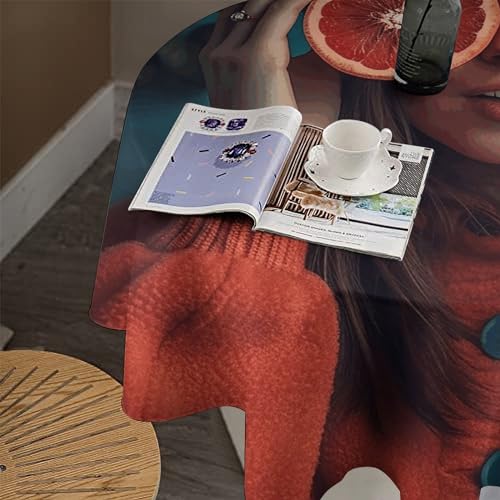 Nappe ronde imperméable pamplemousse lavable pour table de repas - 8