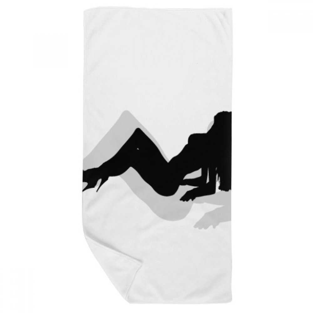 Serviette de bain doux bikini silhouette pour la plage et le sport