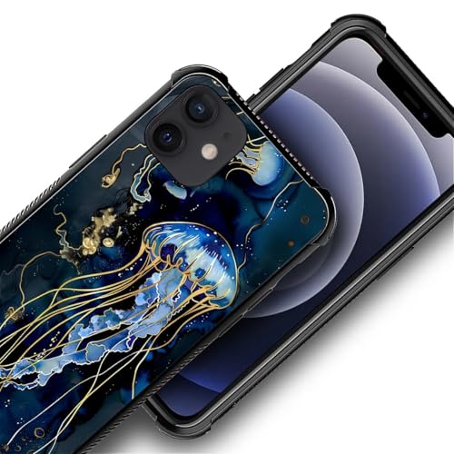 Coque iPhone 11 méduse bleu foncé en polycarbonate rigide - 4