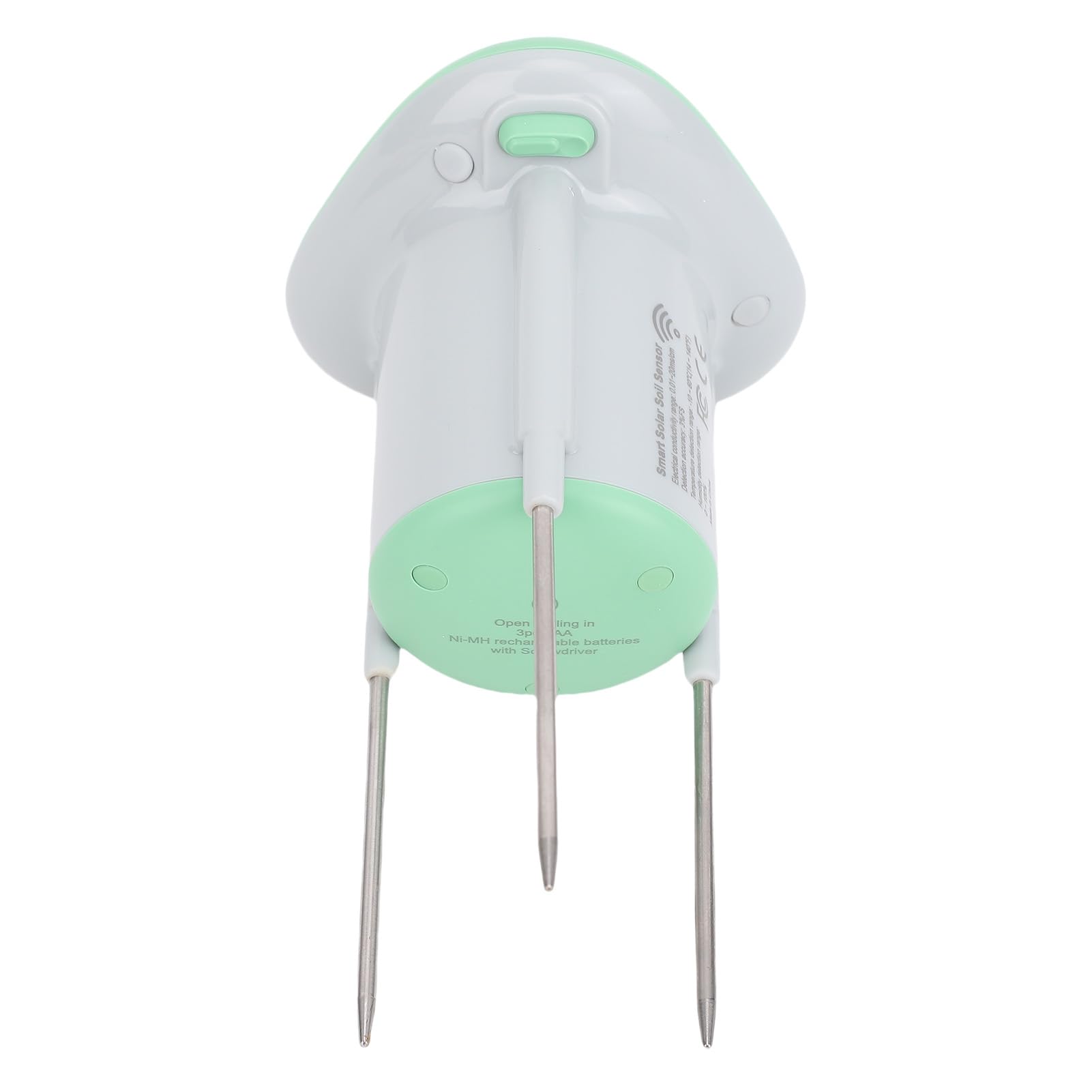 Buachois Sensor de Suelo Solar, Medición de Humedad Temperatura y Conductividad con WiFi y Bluetooth, Material ABS para Jardín Huerto Interior Exterior