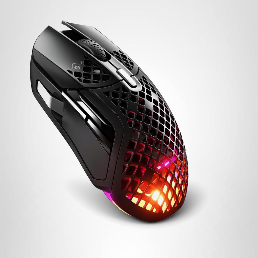 マウス・トラックボール SteelSeries AEROX 5 WIRELESS Amazon.com: SteelSeries Aerox 5 Wireless - Holey RGB Gaming Mouse