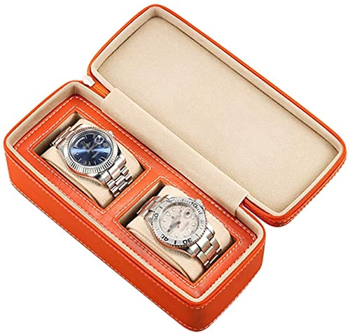 Boîte de rangement montre homme et femme en cuir rigide pour cadeau